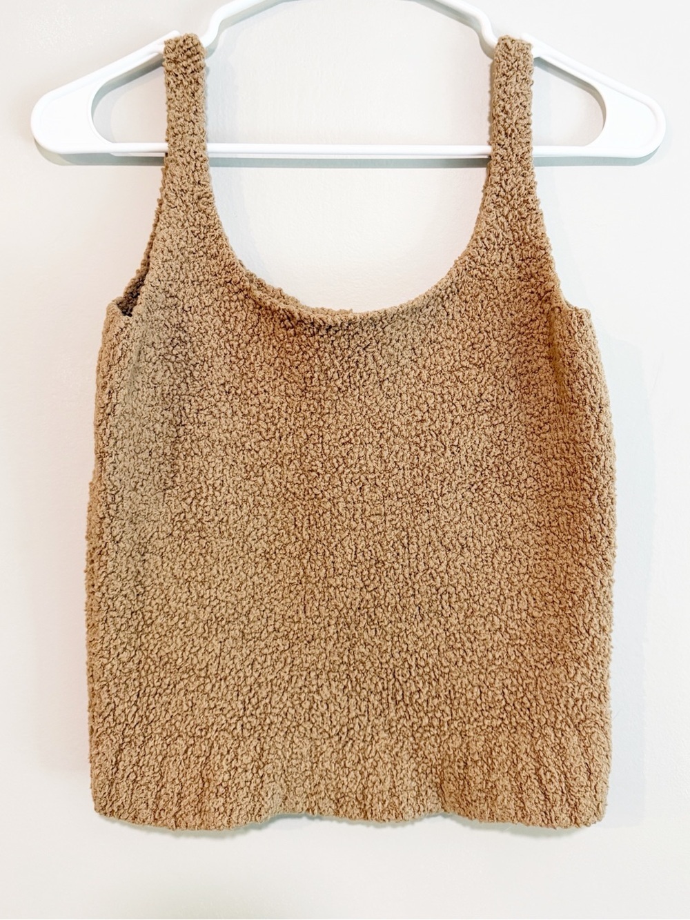 Skims cozy knit tank top tan size small medium